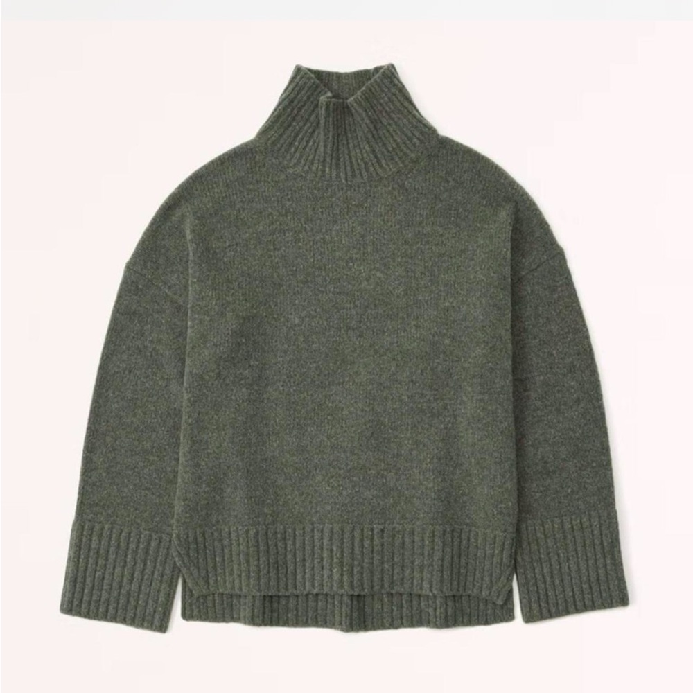 Abercrombie & Fitch Easy Turtleneck Sweater - Green